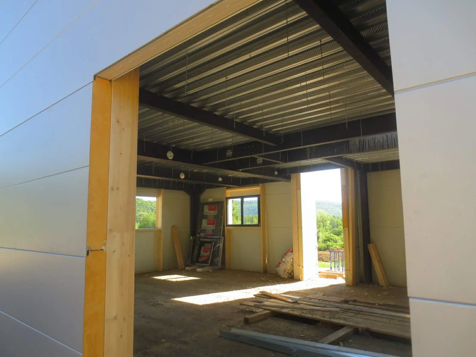 Interior of a panel building under construction