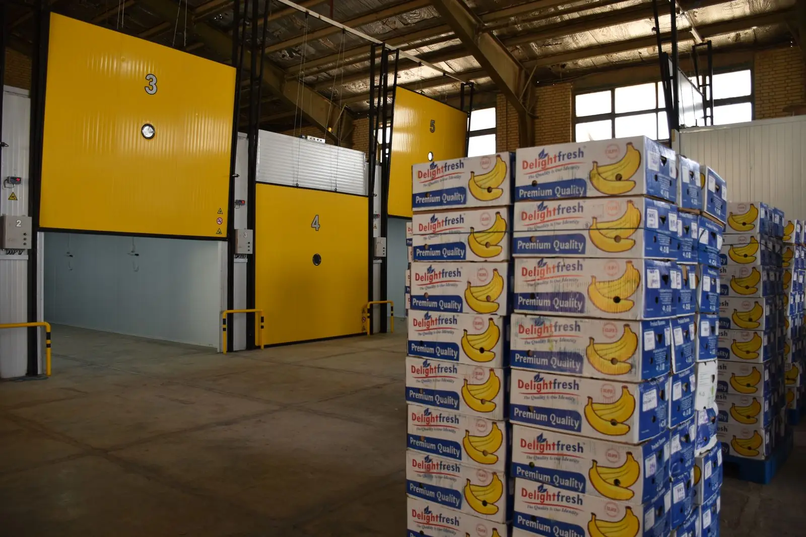Banana ripening chambers built with insulated panels